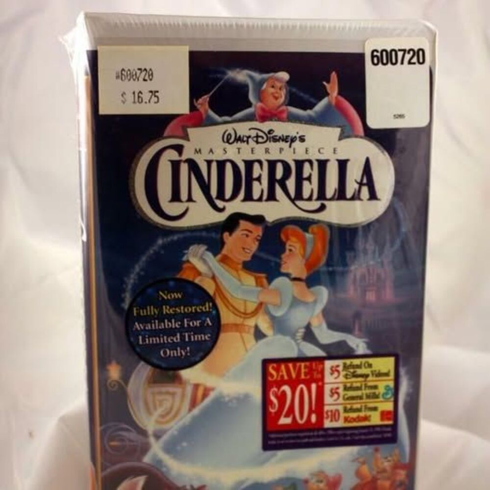 Original Sealed Disney's Masterpiece Cinderella VHS (1995)